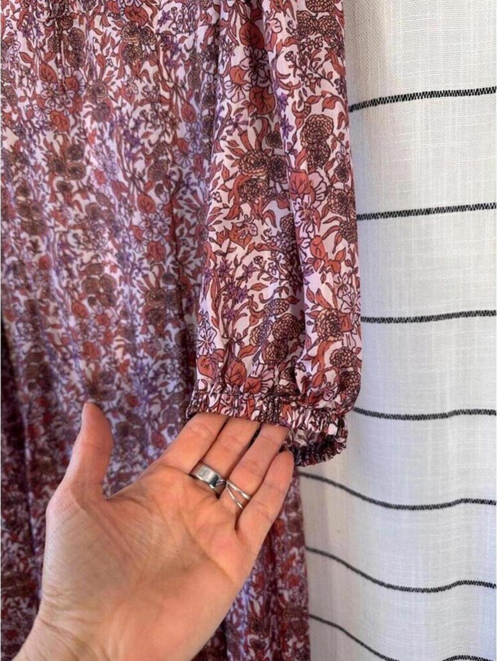 J.Crew Sweetheart A-line Midi Dress in Fete Floral Size 8 feminine bohemian - Picture 5 of 8